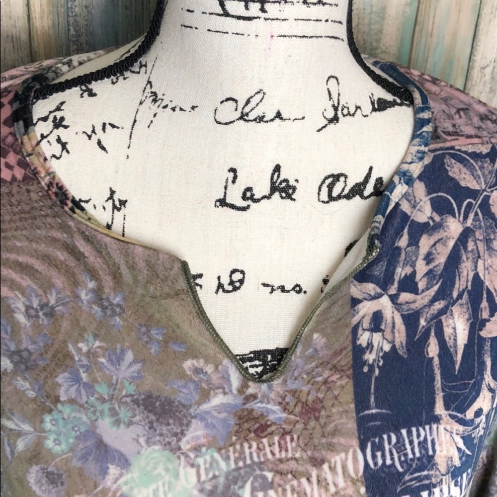 Oneworld Soft Long Sleeve Floral Casual Top Size M - Picture 3 of 7